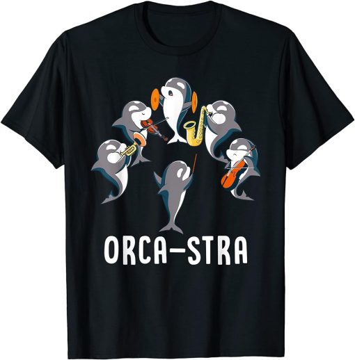 Funny Orca-stra Orca Killer Whale Orchestra T-Shirt