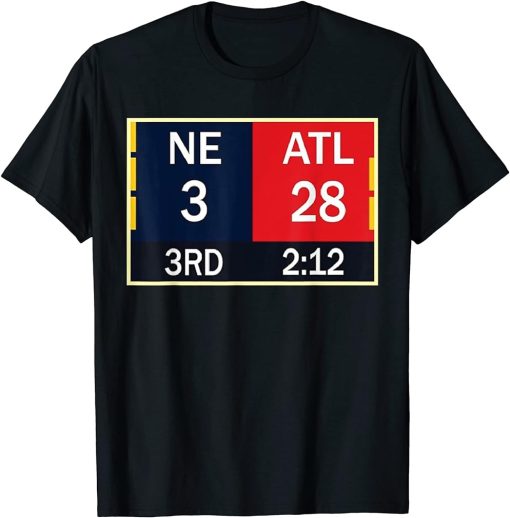 NE 3 ATL 28 Final T-shirt 2 Sides 1 Game