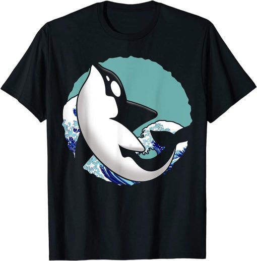 Waves Ocean Animal Lover Waves Killer Whale Orca T-Shirt