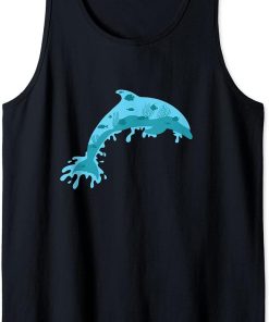 Dolphin with Sea Bottom Tank Top