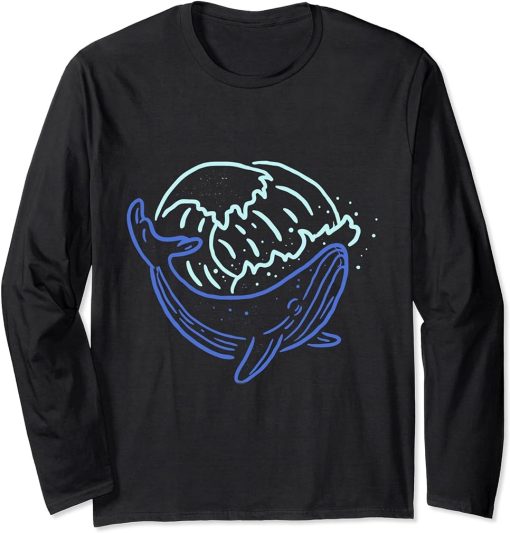 Sea Ocean Animal Waves Orca Long Sleeve T-Shirt