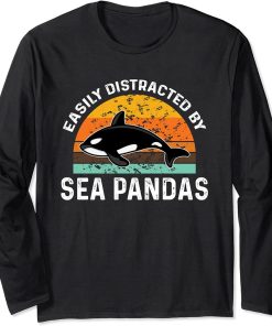 Funny Orca Lover Graphic for Women Men Kids Whale Long Sleeve T-Shirt